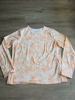 Hang Ten Floral Long Sleeve Rash Guard Swim Top UPF 50 SZ XL